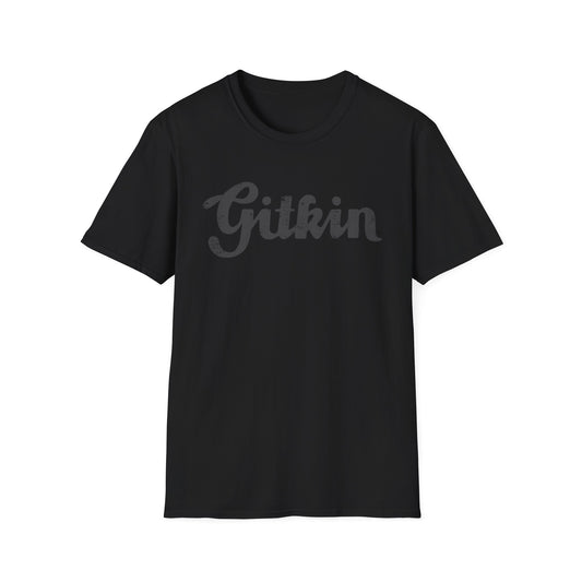 Gitkin Music Guitar Silhouette 100% Cotton T-Shirt