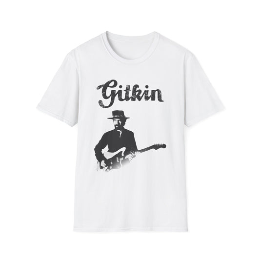 Gitkin Music Tee | Musician Silhouette T-Shirt | Dress For Your Wanderlust